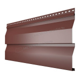 Металлический сайдинг Корабельная доска 14х226мм 0,45мм RAL8019