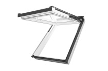 Мансардное окно FAKRO LUX PPP-V U3 55х98см / preSelect Max / Белое ПВХ / комбинированное открывание