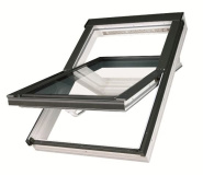 Мансардное окно FAKRO PROFI PTP-V U4 55х98см / Белое пластиковое ПВХ с вентклапаном / двухкамерное