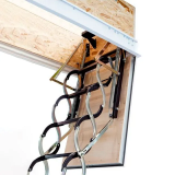 Чердачная лестница Огнестойкая противопожарная с люком 60мм OMAN KOMBO PP 70х90х320см