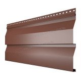 Металлический сайдинг Корабельная доска 14х226мм 0,45мм RAL8017