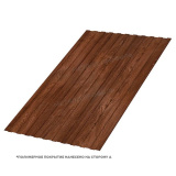 Профнастил С8 под дерево, ECOSTEEL 0,45мм цвет Мореный дуб