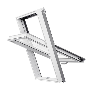 Купить Мансардное окно ROOFLITE ПЛАСТИК 78х140см APY M8A B900 PLUS (ручка снизу) - изображение 1