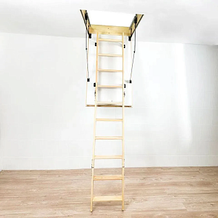 Купить Чердачная лестница деревянная с люком 26мм OMAN TERMO LONG 60х120х330см - изображение 4