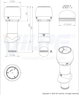Купить Vilpe 125P/ИЗ/500 вентиляционный выход - изображение 3
