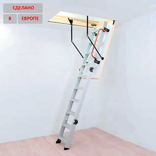 Купить Чердачная лестница алюминиевая с люком 26мм OMAN ALU PROFI LITE 60х120х280см - изображение 3