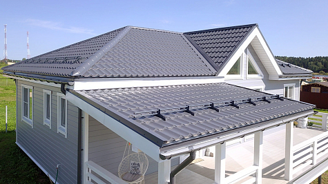 Купить Металлочерепица МП Ламонтерра / Монтеррей, PE 0,4 цвет RAL3011 Вишня - изображение 9