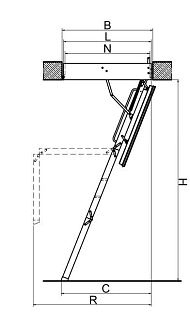 Купить Суперэнергосберегающая чердачная лестница FAKRO LWT Thermo 70х120х280см - изображение 5