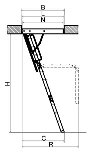 Купить Чердачная лестница FAKRO LWS 60х120х280см - изображение 7