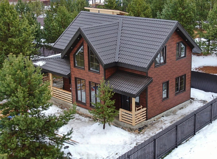 Купить Металлочерепица МП Ламонтерра / Монтеррей, PE 0,4 цвет RAL3011 Вишня - изображение 11