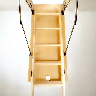 Купить Чердачная лестница деревянная с люком 26мм OMAN PRIMA STANDARD 60х120х280см - изображение 2