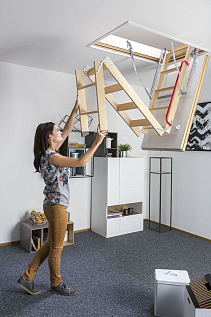 Купить Термоизоляционная чердачная лестница FAKRO LTK Thermo 60х120х280см - изображение 7