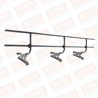 Купить Кровельное ограждение BORGE 3м, h-600мм RAL7024 Графит / для кровли из металлочерепицы, профнастила, мягкой кровли  - изображение 1