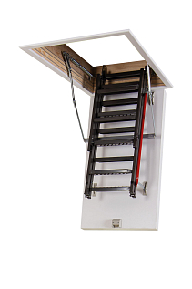 Купить Супертеплоизоляционная металлическая чердачная лестница FAKRO LMT 70х140х280см - изображение 1