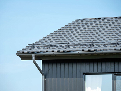 Купить Металлочерепица Гранд Лайн / Grand Line, Kvinta plus, Satin 0,5 цвет RAL7016 темно-серый графитовый - изображение 9