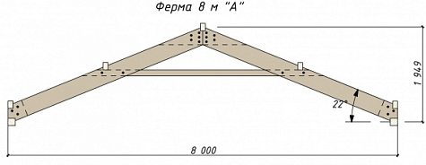 Купить Стропильная ферма (а) 8м - изображение 2