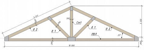 Купить Стропильная ферма "Комби" 10м - изображение 2