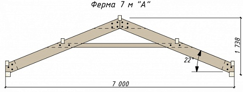 Купить Стропильная ферма (а) 7м - изображение 2