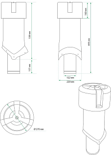 Купить Выход вентиляции Krovent Pipe-VT 125is - изображение 1