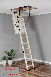 Купить Чердачная лестница деревянная с люком 46мм OMAN EXTRA 60х120х280см - изображение 1